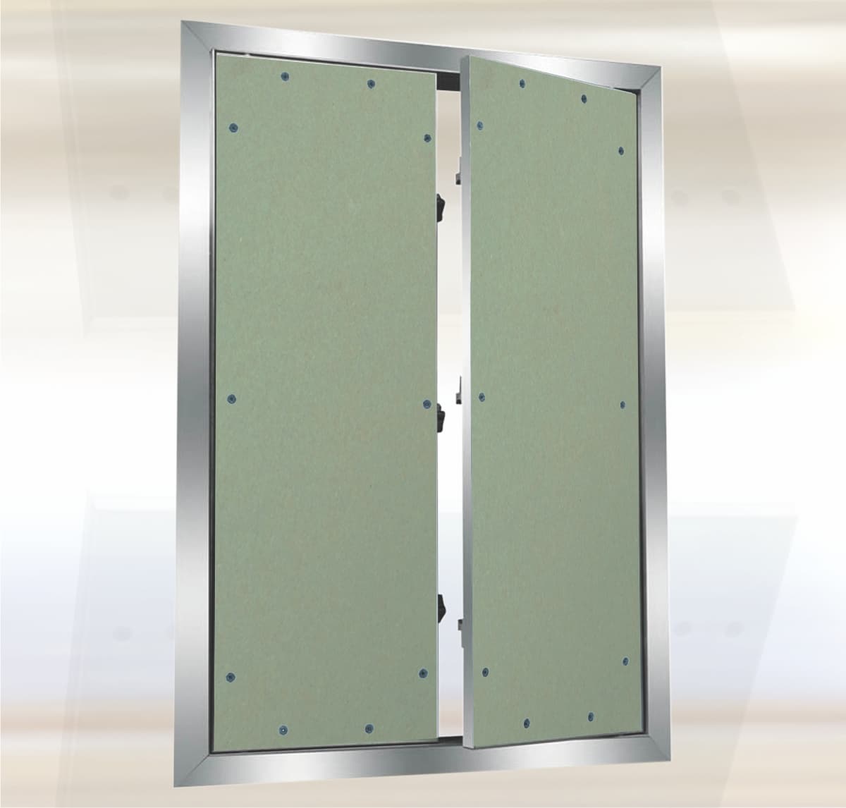 FF Systems | System F1 - Multi-Door Access Panel | Fixed Hinge | Drywall Inlay | Touch Latches