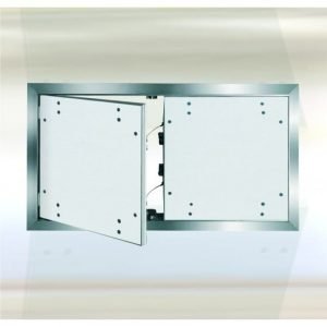 System F2 AK | Multi-Door Access Panel | Removable | Drywall Inlay - Front View With One Door Opened